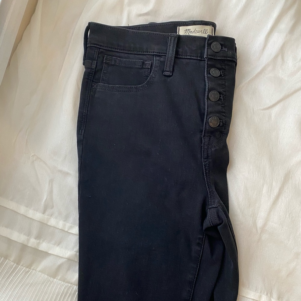 Madewell 10" High-Rise Button Front Skinny Jeans